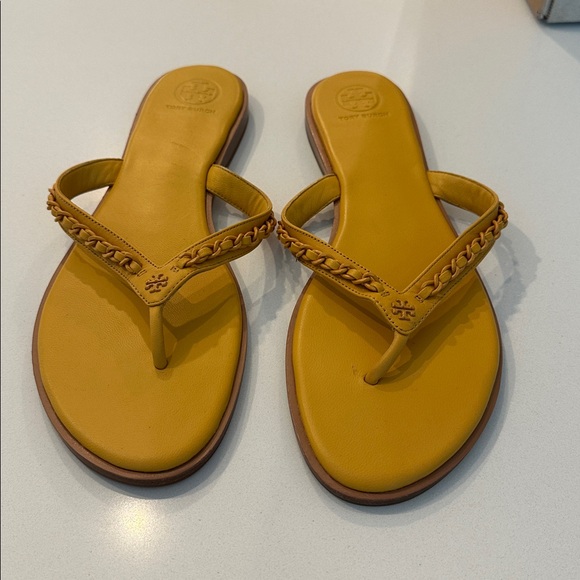 Tory Burch Mustard Yellow Sandals - Picture 1 of 5